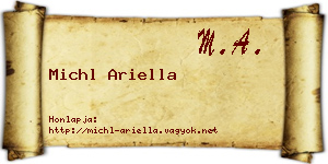 Michl Ariella névjegykártya